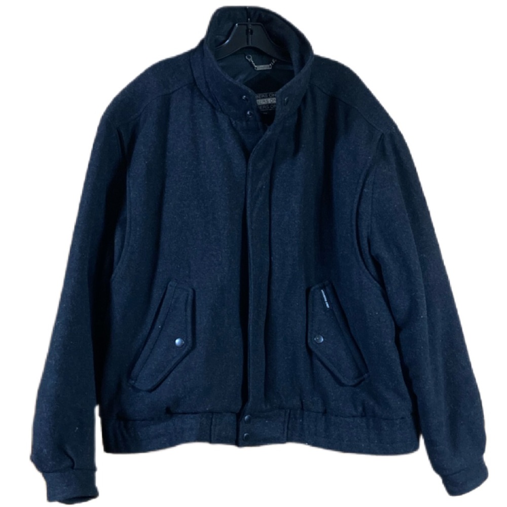 Members Only Wool Blend Bomber Jacket Vintage 80s Size XL